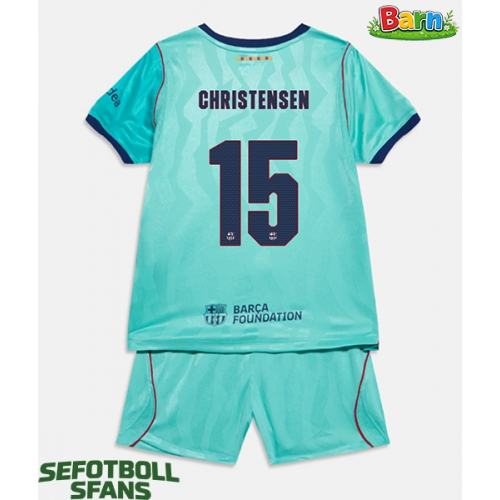 Barcelona Andreas Christensen #15 Tredjeställ Barn 2026-27 Kortärmad (+ Korta byxor)